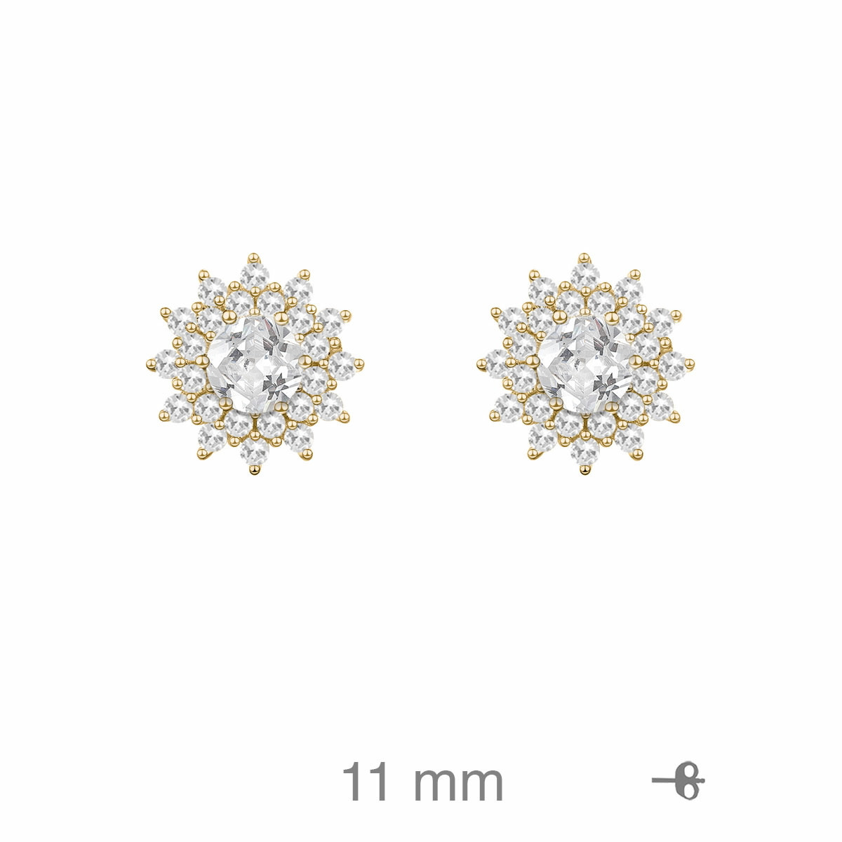 PENDIENTES PLATA B.ORO+e ROSETON ZTAS