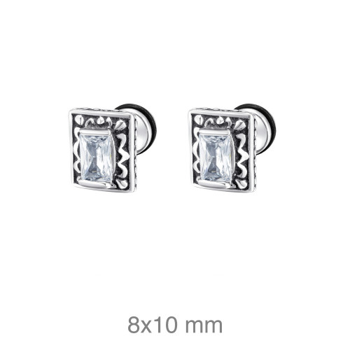 PENDIENTES ACERO CIRCONITA
