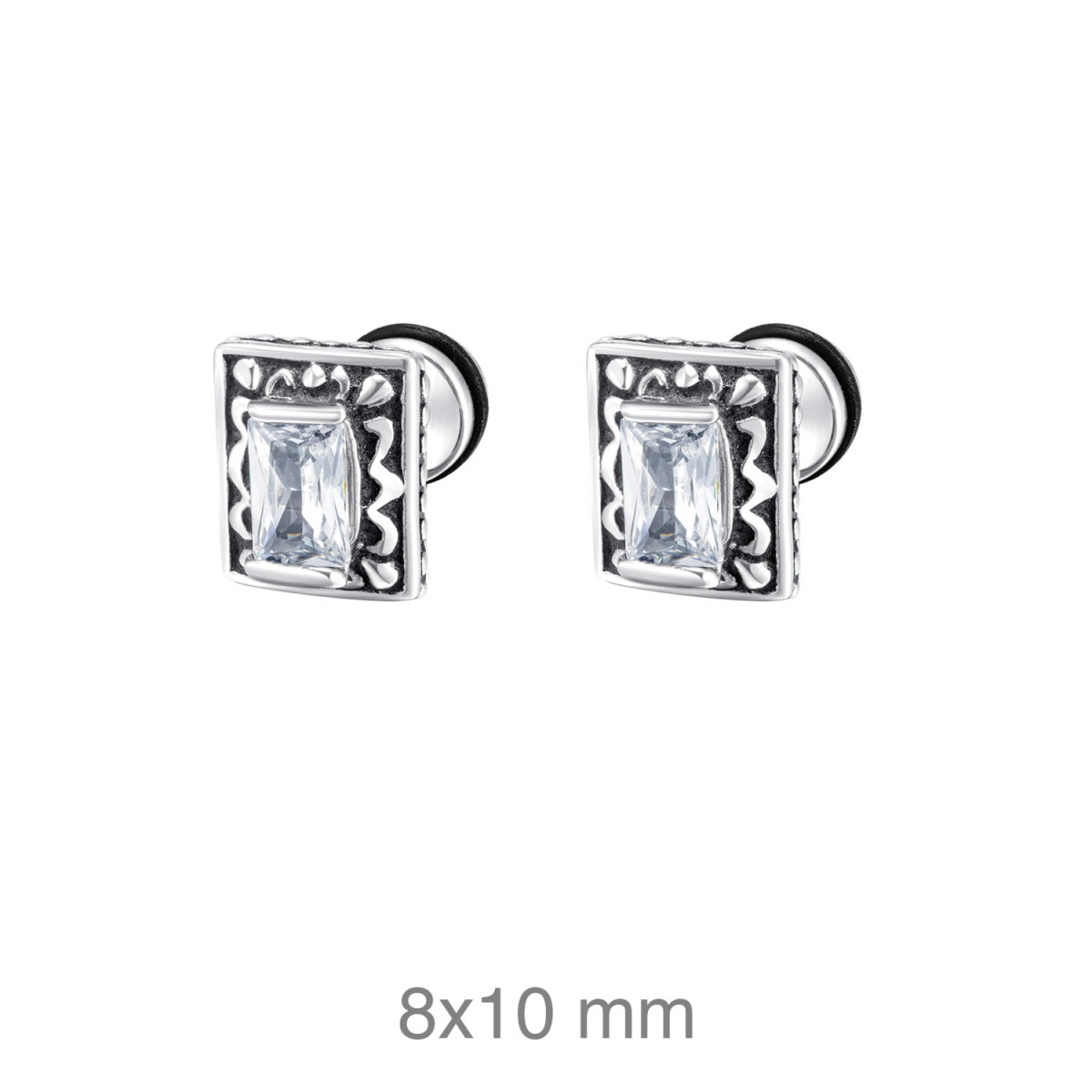 PENDIENTES ACERO CIRCONITA