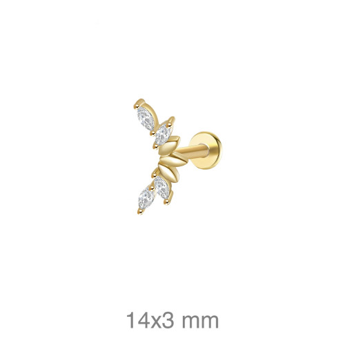 PENDIENTE PLATA B.ORO+e EARCUFF ZTAS (UD)