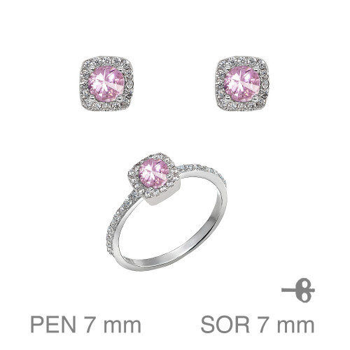 JUEGO PLATA CIRCONITAS ROSA PRESION