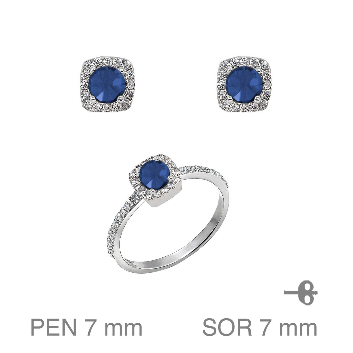 JUEGO PLATA CIRCONITAS AZUL PRESION