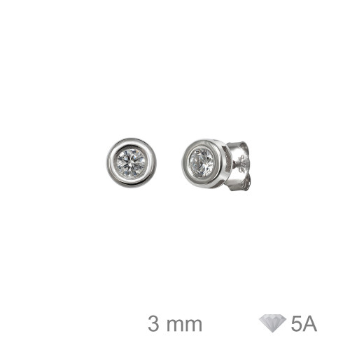 PENDIENTES PLATA CHATON ZTA PRESION
