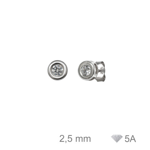 PENDIENTES PLATA CHATON ZTA PRESION