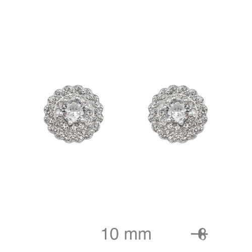 PENDIENTES PLATA FLOR CIRCONITAS