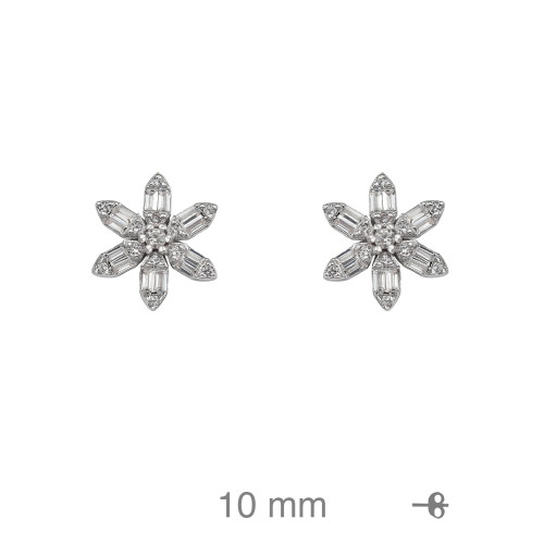 PENDIENTES PLATA FLOR CIRCONITAS
