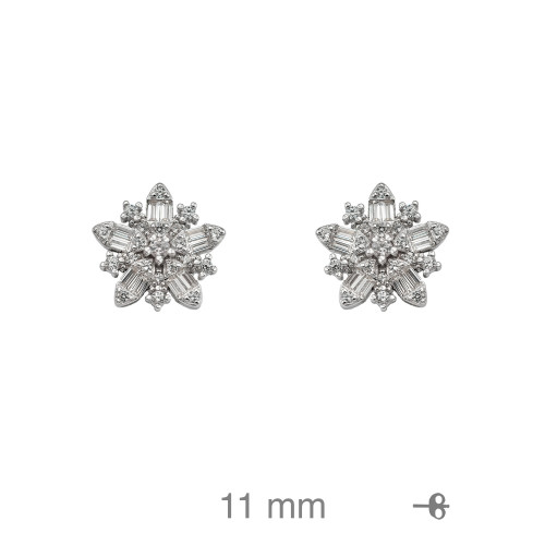 PENDIENTES PLATA FLOR CIRCONITAS
