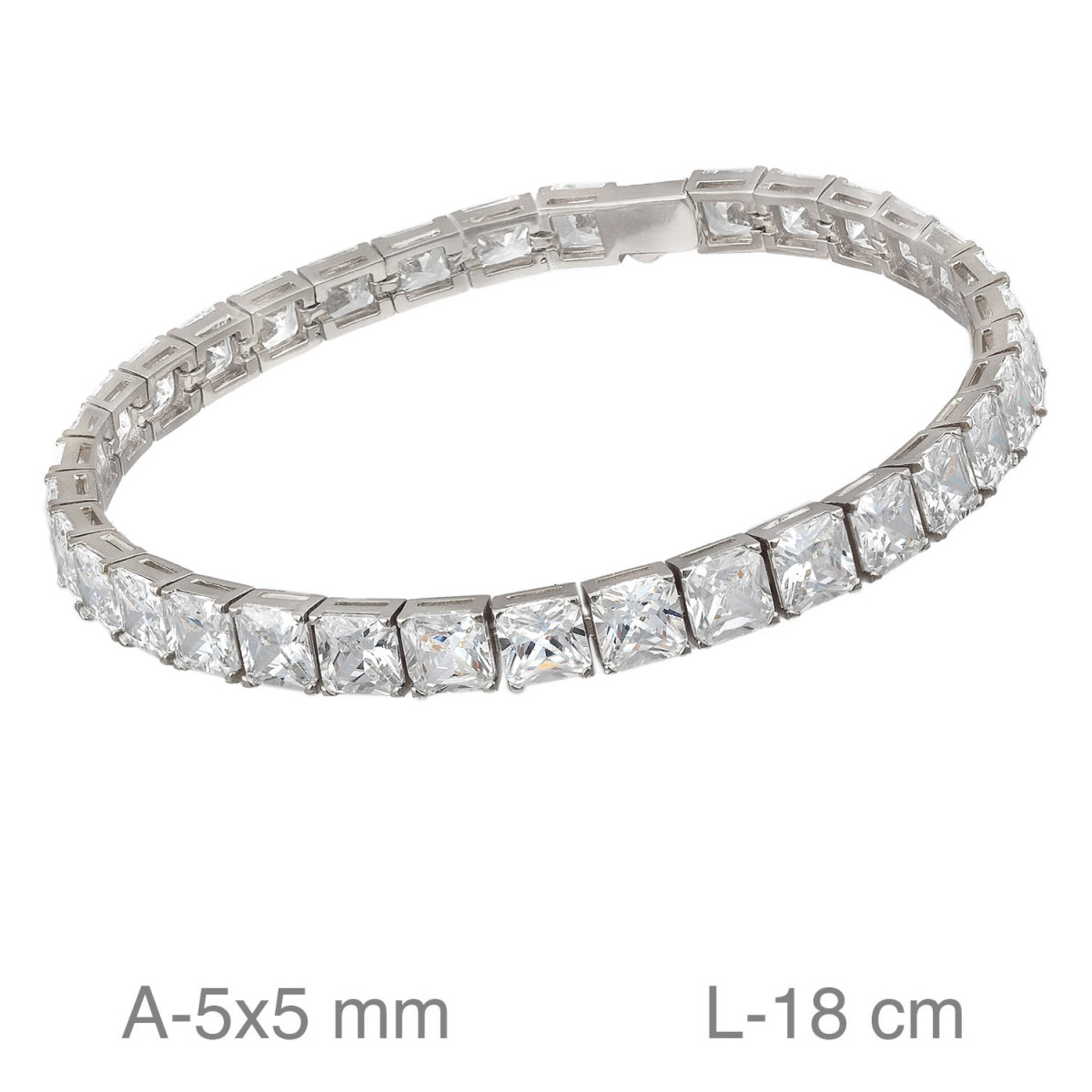 PULSERA PLATA RIVIERE CIRCONITAS BLANCAS