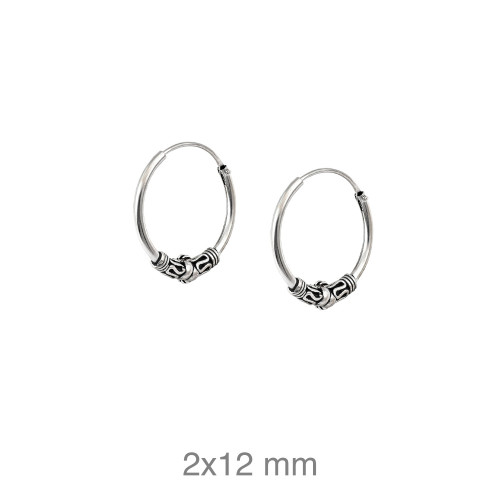 CRIOLLA PLATA BALINESA 2X12MM