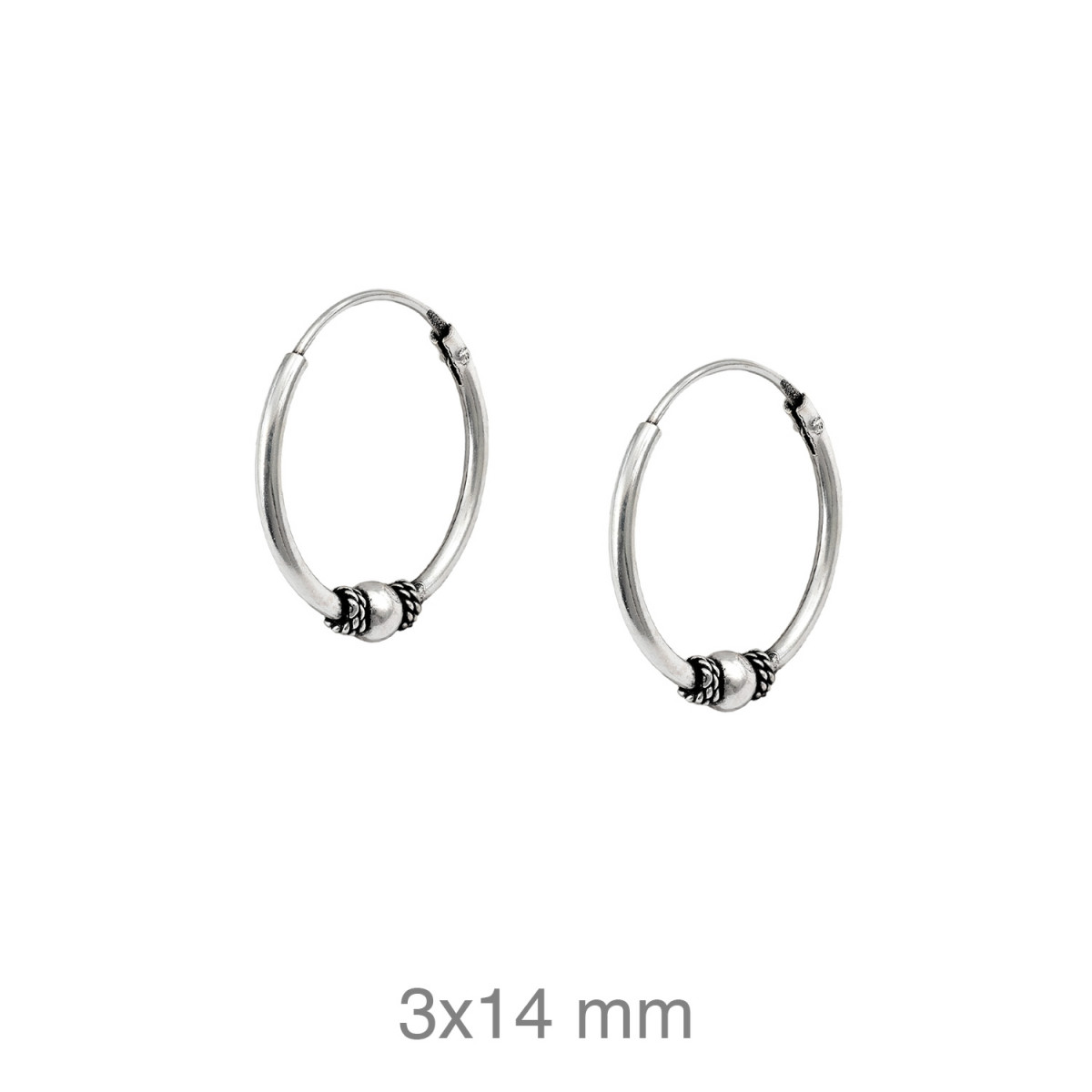 CRIOLLA PLATA BALINESA 3X14MM
