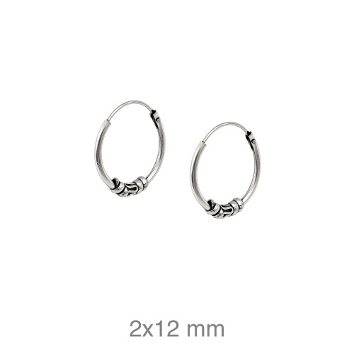 CRIOLLA PLATA BALINESA 2X12MM