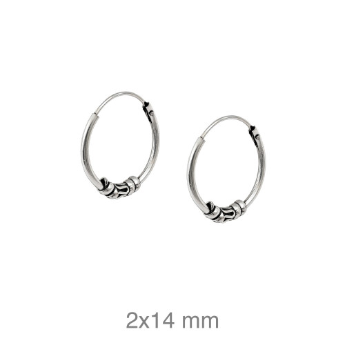 CRIOLLA PLATA BALINESA 2X14MM