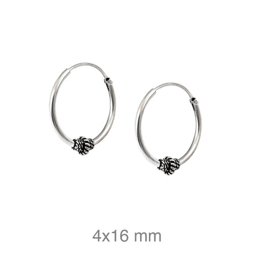 CRIOLLA PLATA BALINESA 4X16MM