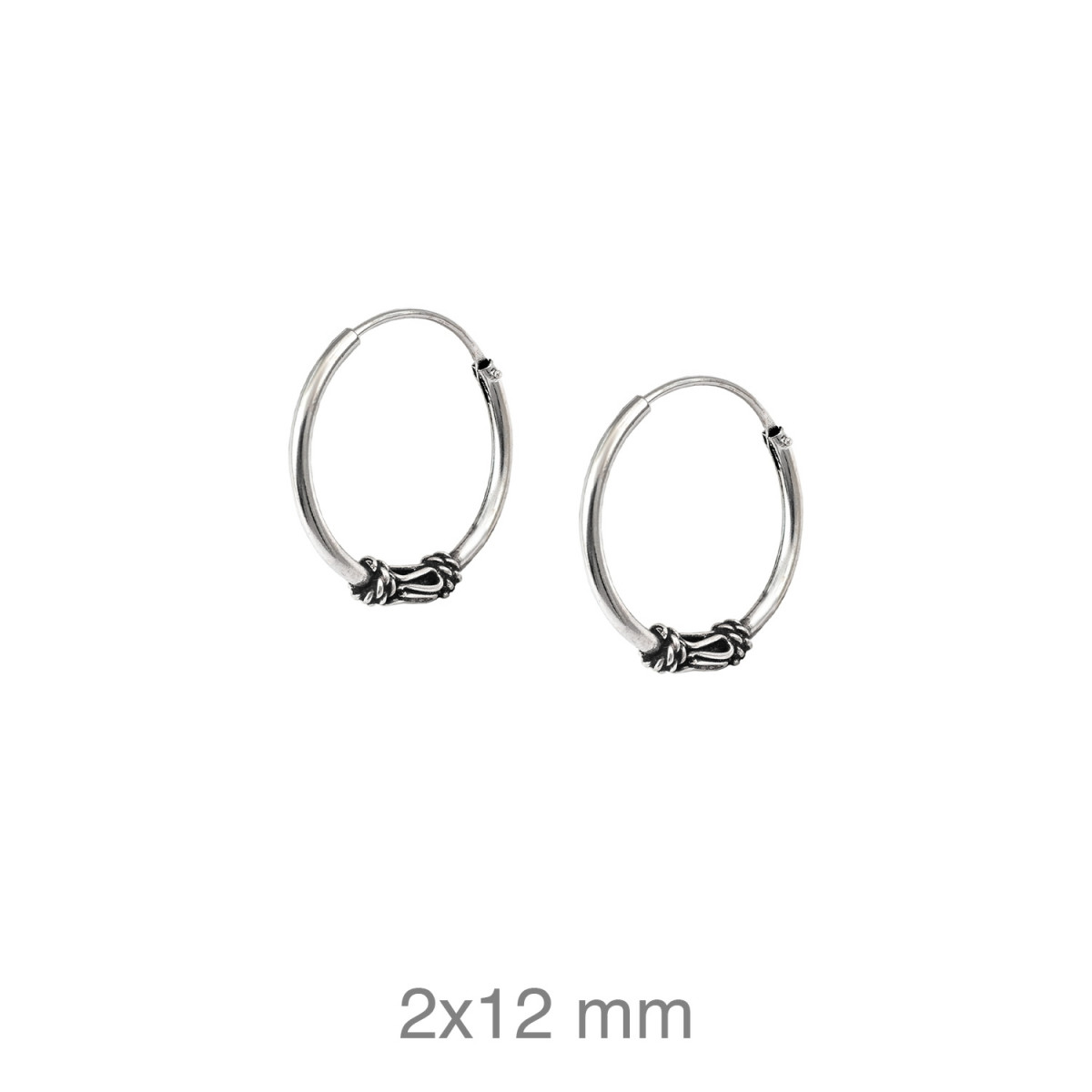 CRIOLLA PLATA BALINESA 2X12MM