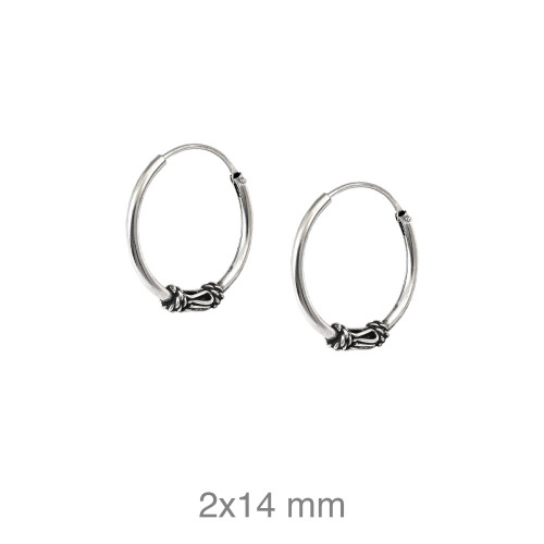 CRIOLLA PLATA BALINESA 2X14MM