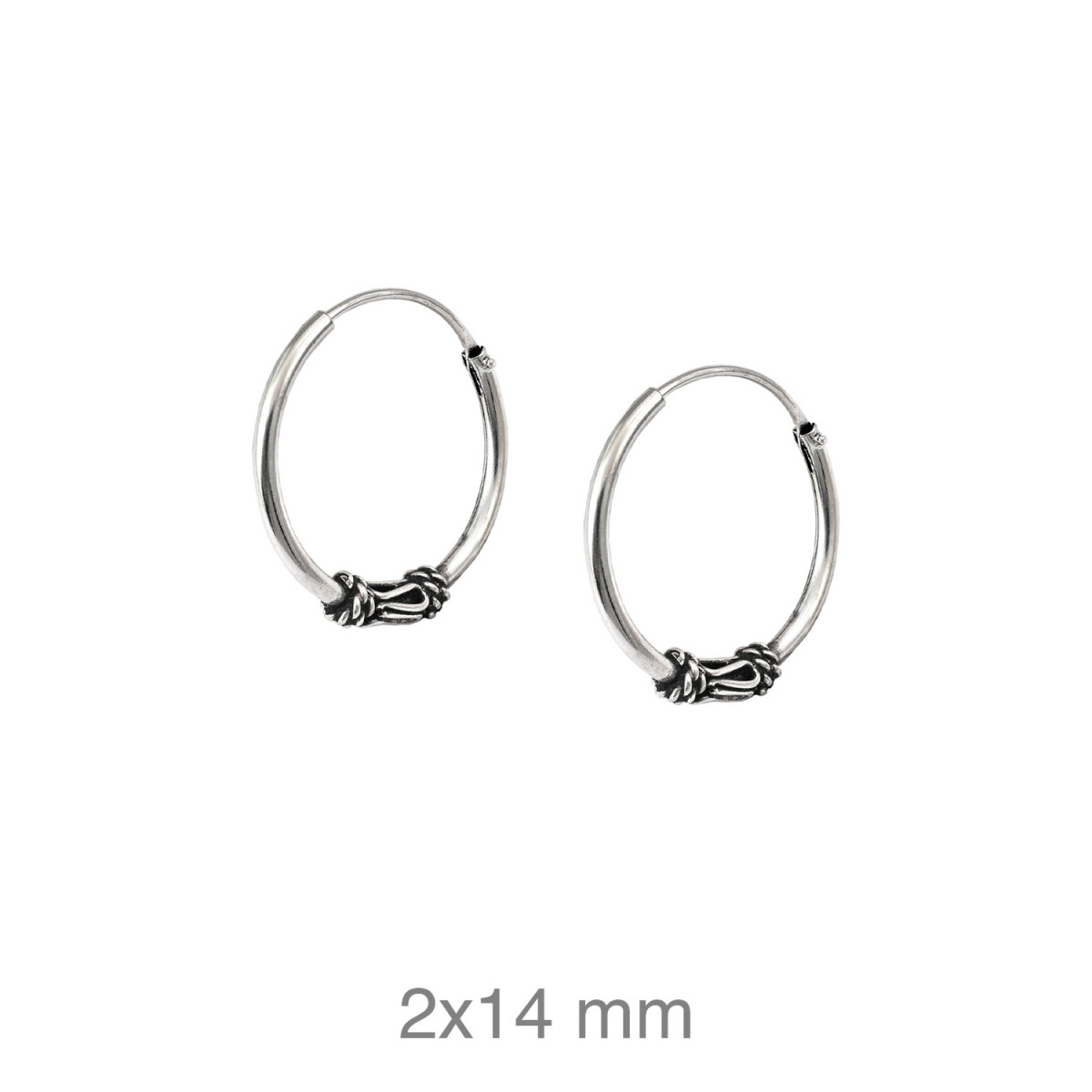 CRIOLLA PLATA BALINESA 2X14MM