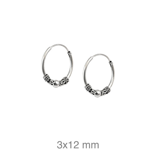 CRIOLLA PLATA BALINESA 3X12MM