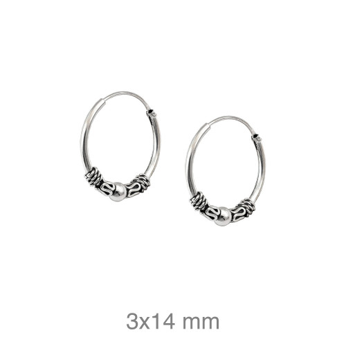 CRIOLLA PLATA BALINESA 3X14MM