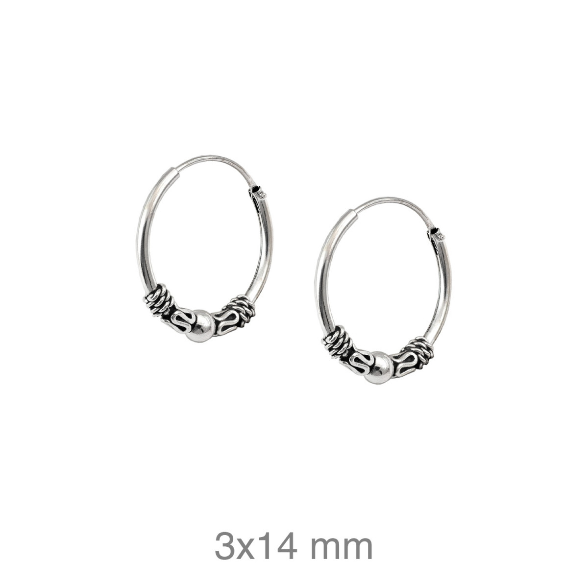 CRIOLLA PLATA BALINESA 3X14MM