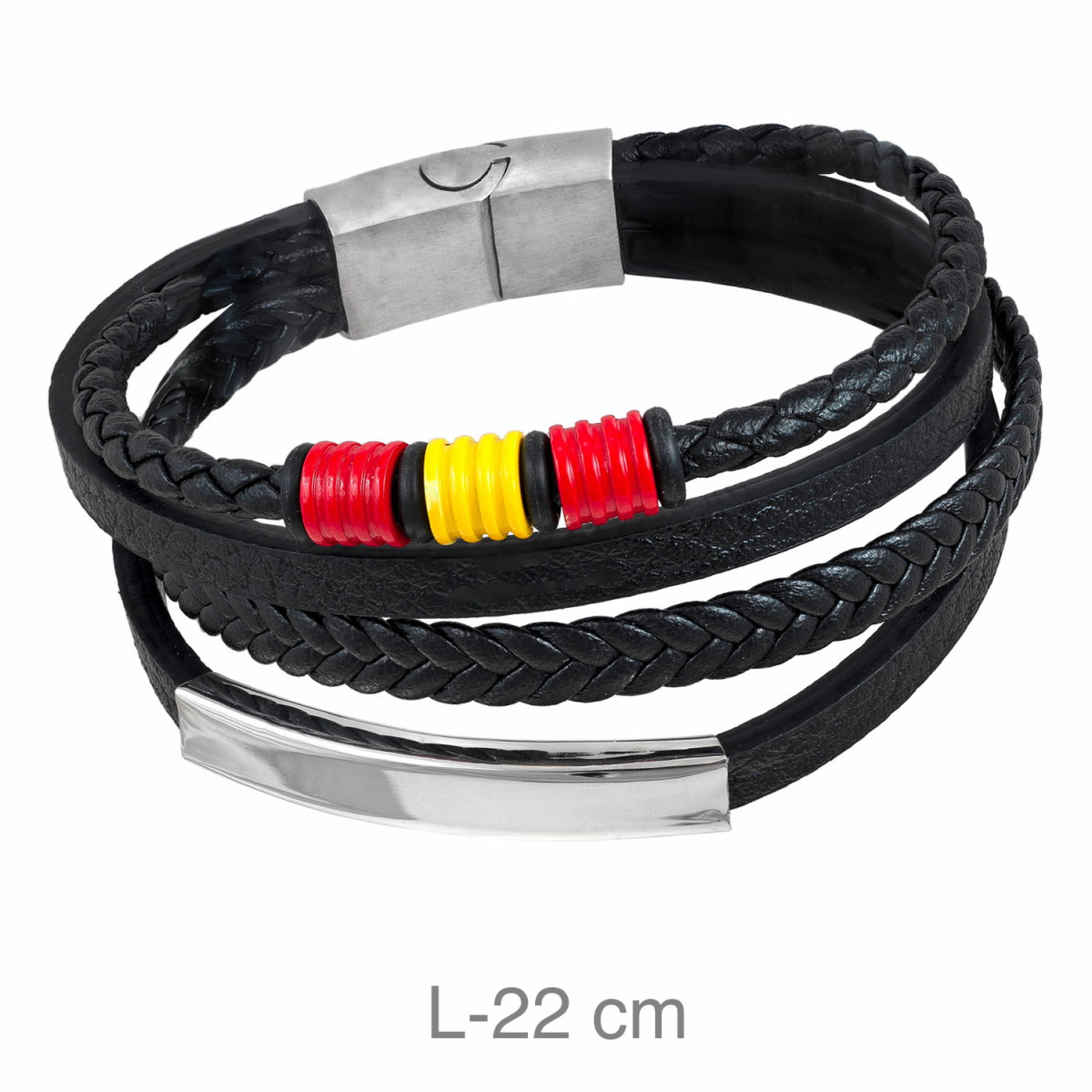 PULSERA ACERO ESPAÑA PLACA