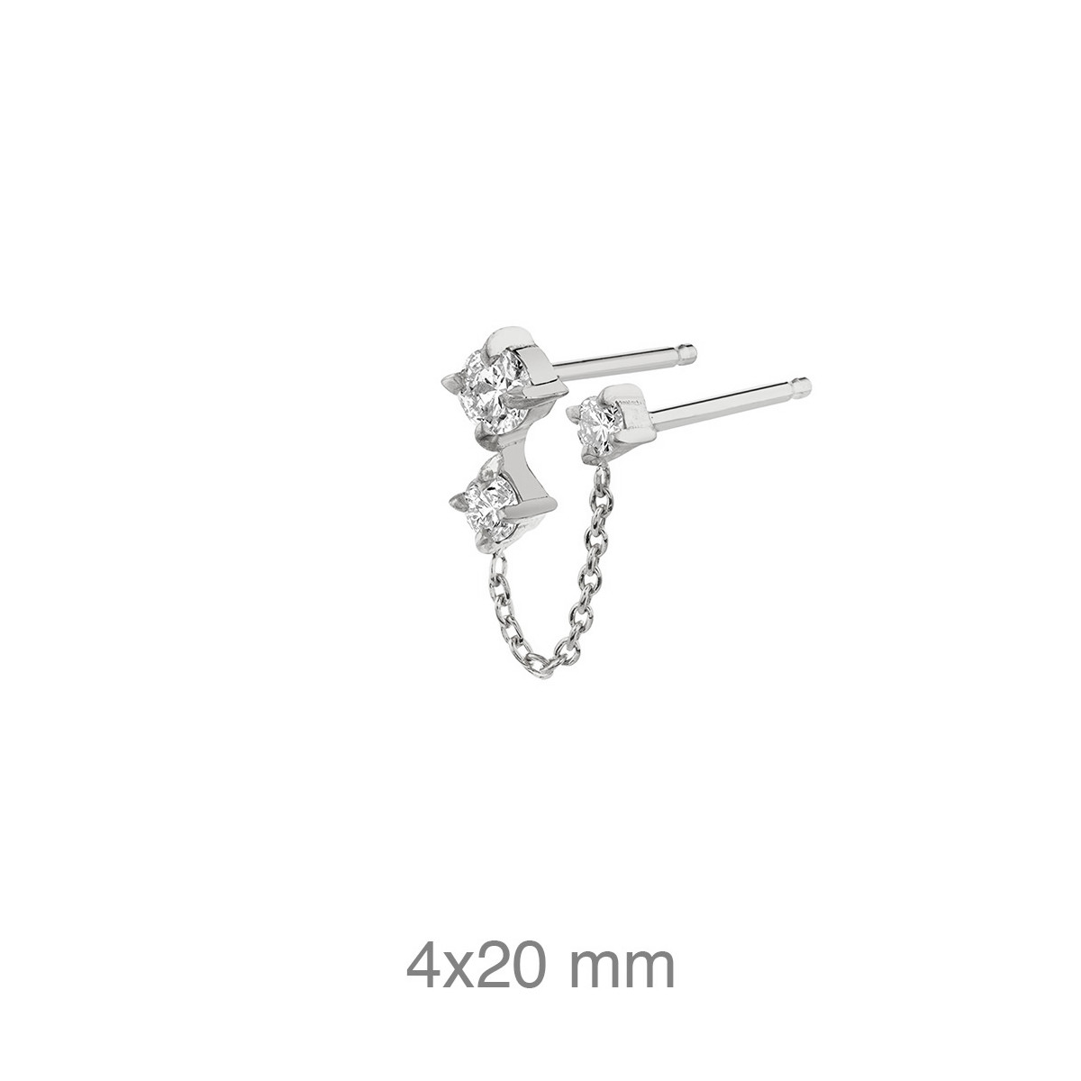 PENDIENTE PLATA EARCUFF DOBLE ZTA (UD)