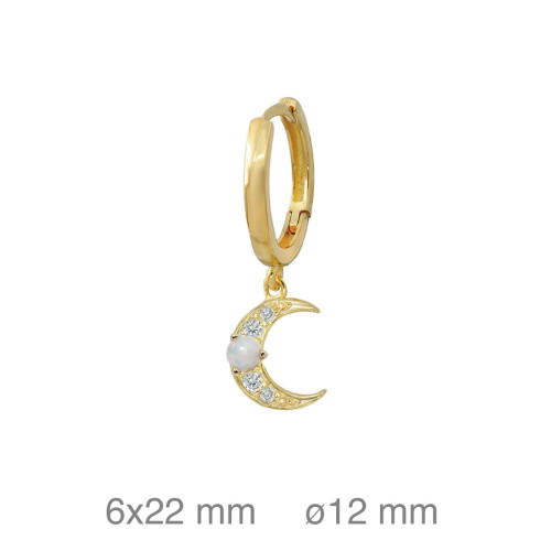 CRIOLLA PLATA B.ORO+e LUNA ZTAS PIEDRA (UD)