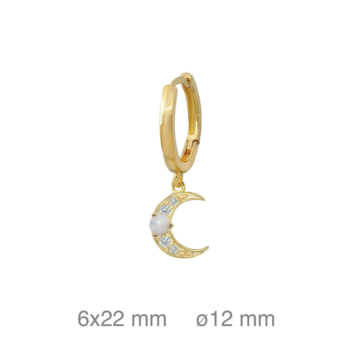 CRIOLLA PLATA B.ORO+e LUNA ZTAS PIEDRA (UD)