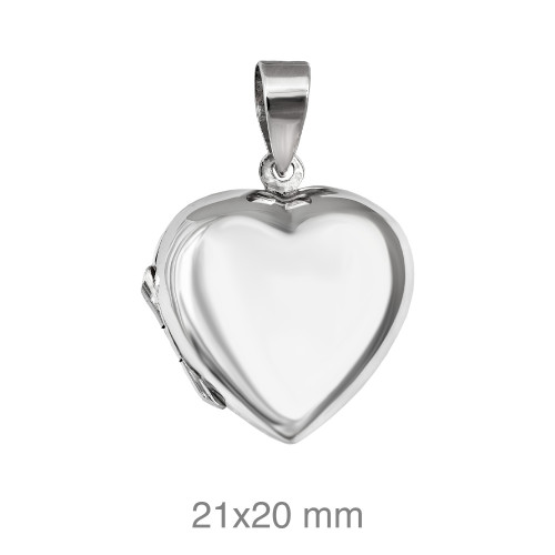 DIJE PLATA CORAZON ABOMBADO