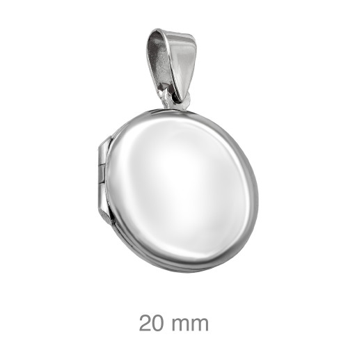DIJE PLATA REDONDO ABOMBADO