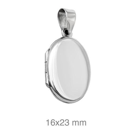 DIJE PLATA OVAL PLANO LISO