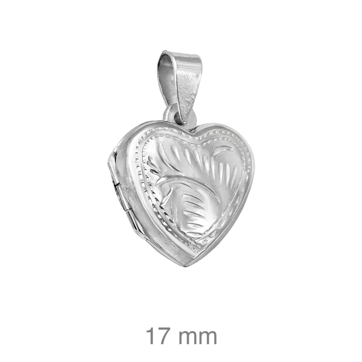 DIJE PLATA CORAZON LAPIDADO