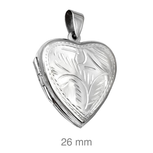 DIJE PLATA CORAZON PLANO LAPIDADO