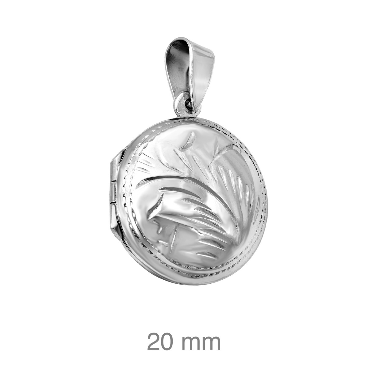DIJE PLATA REDONDO LAPIDADO