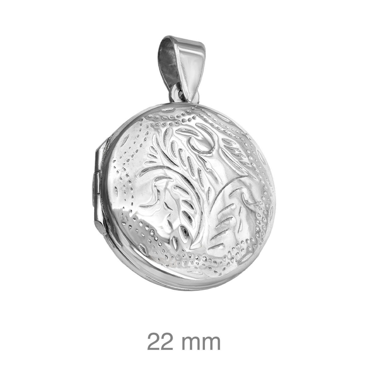 DIJE PLATA REDONDO PLANO LAPIDADO
