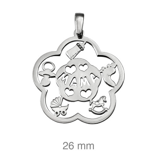 COLGANTE PLATA MAMA MOTIVOS