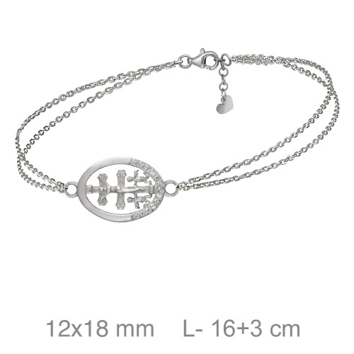 PULSERA PLATA CRUZ CARAVACA ZTAS