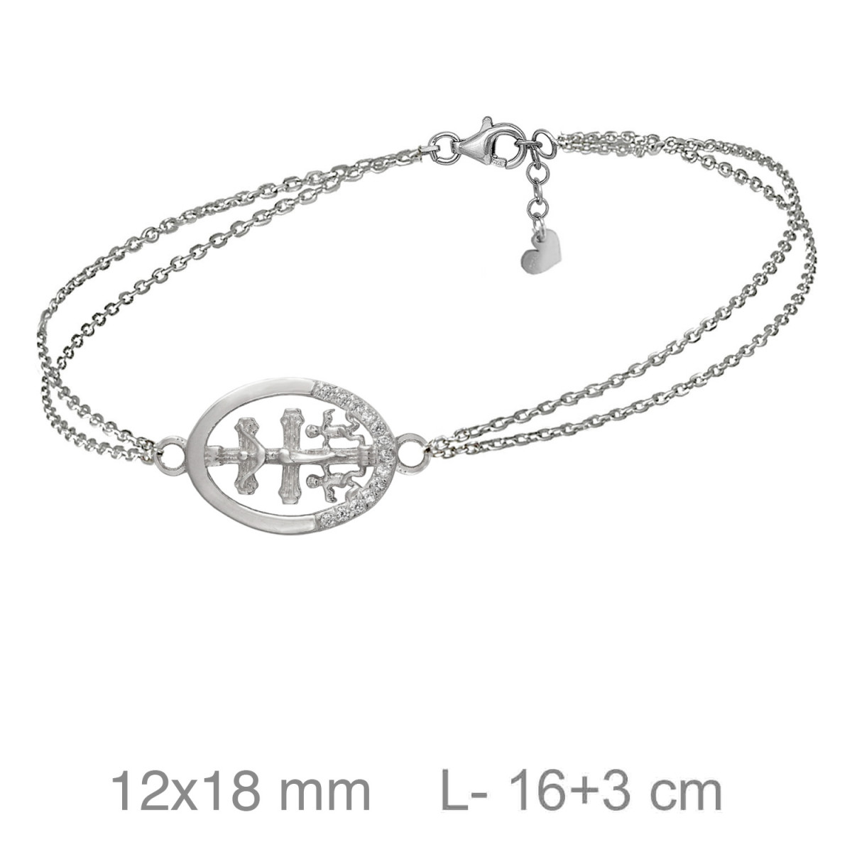PULSERA PLATA CRUZ CARAVACA ZTAS