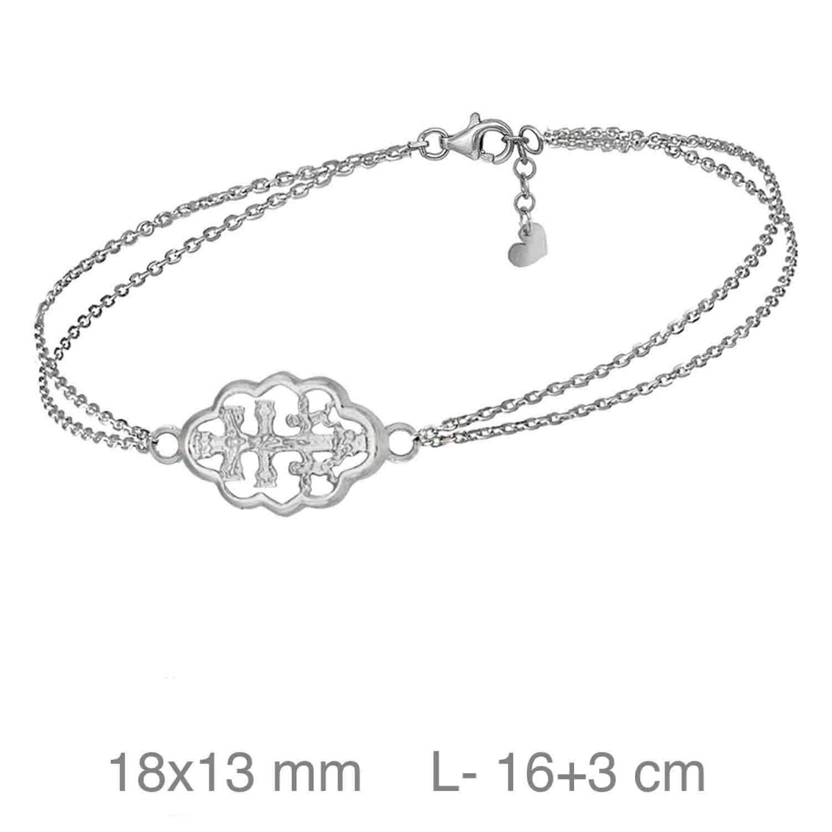 PULSERA PLATA CRUZ CARAVACA