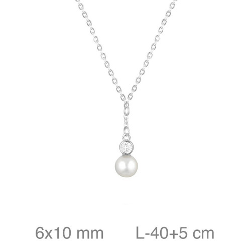 GARGANTILLA PLATA PERLA ZTA