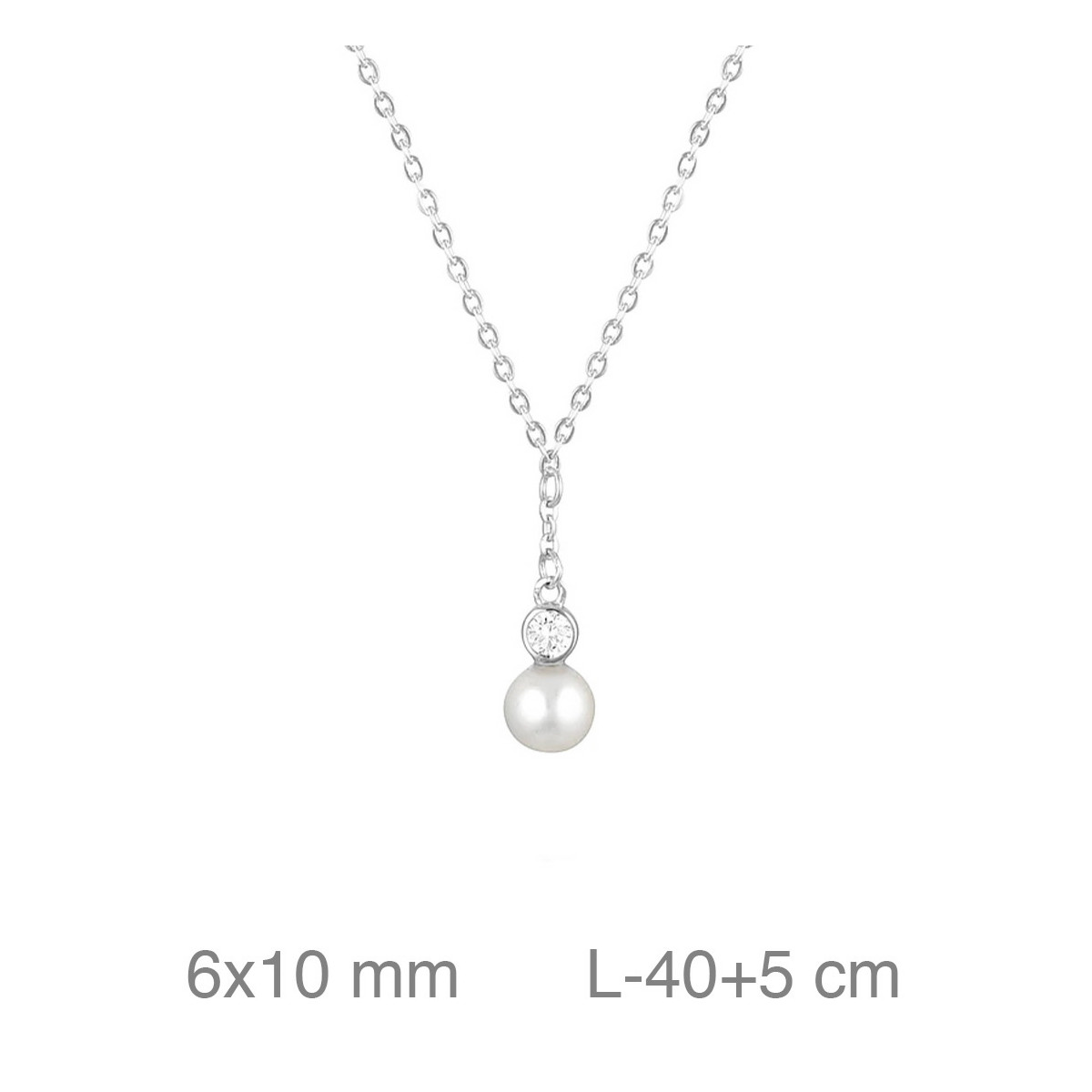 GARGANTILLA PLATA PERLA ZTA