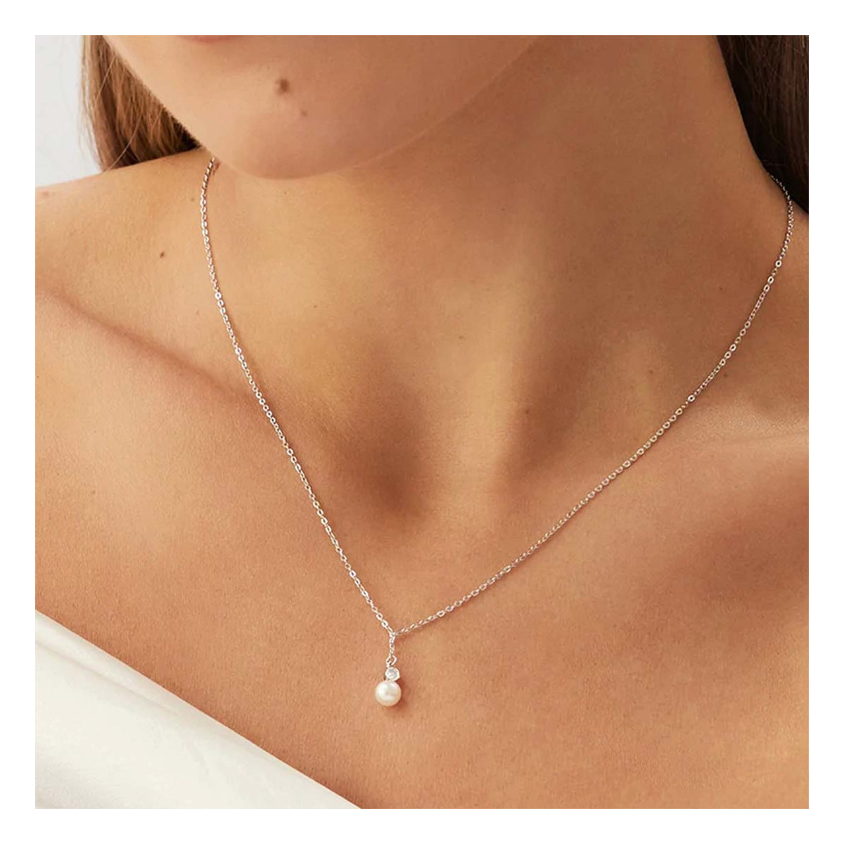 GARGANTILLA PLATA PERLA ZTA