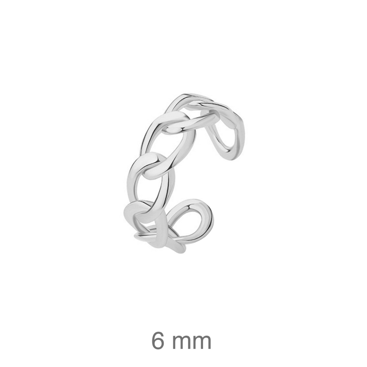 SORTIJA PLATA CADENA