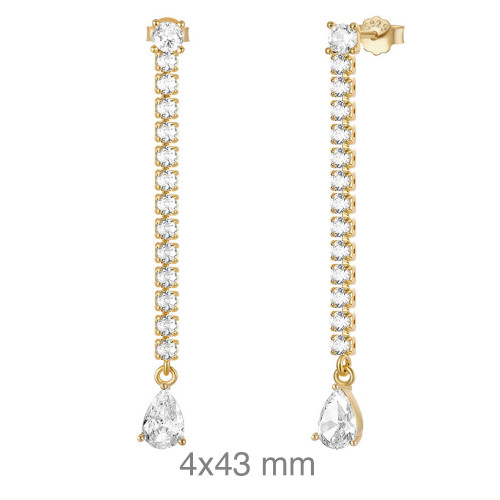 PENDIENTES PLATA B.ORO CIRCONITAS
