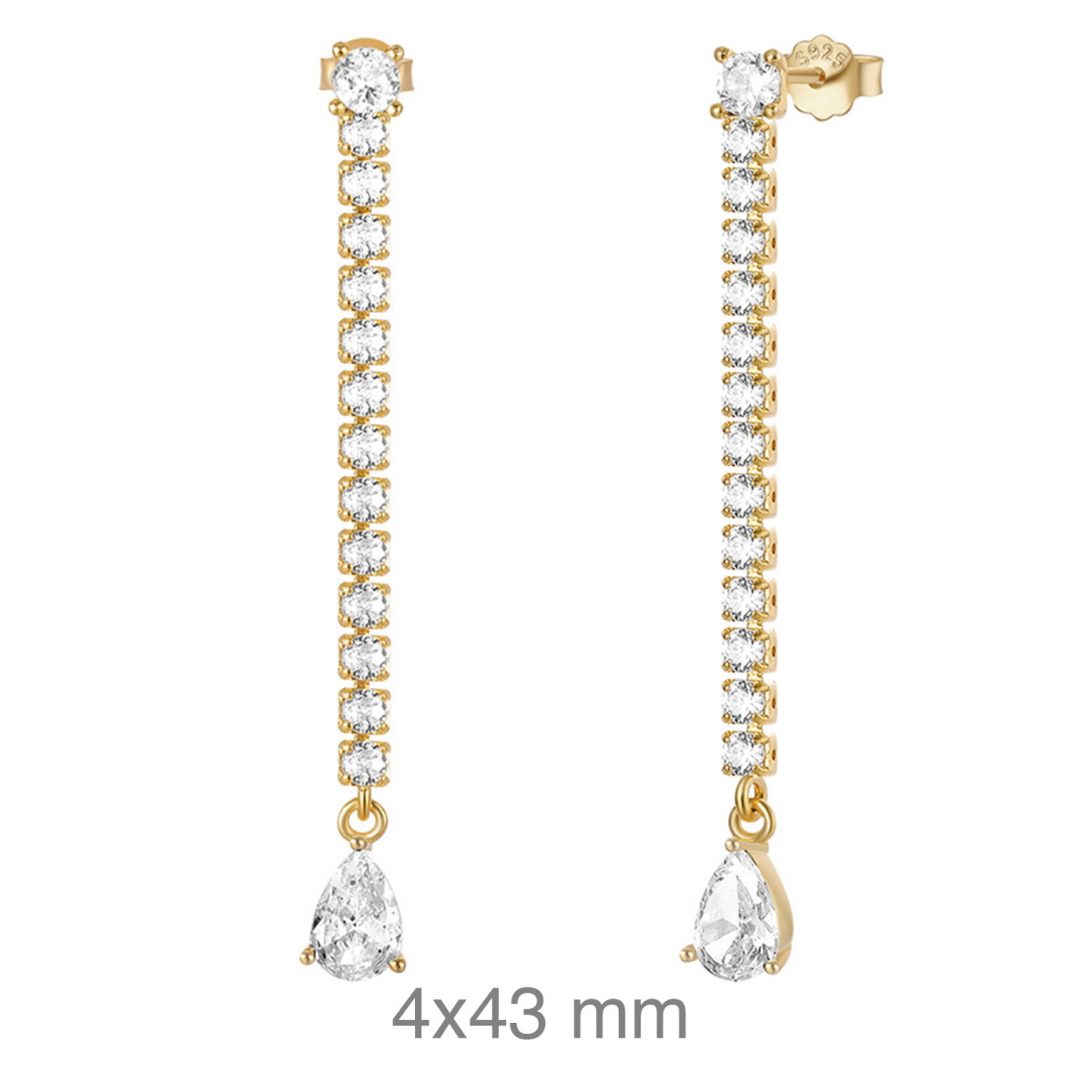PENDIENTES PLATA B.ORO CIRCONITAS