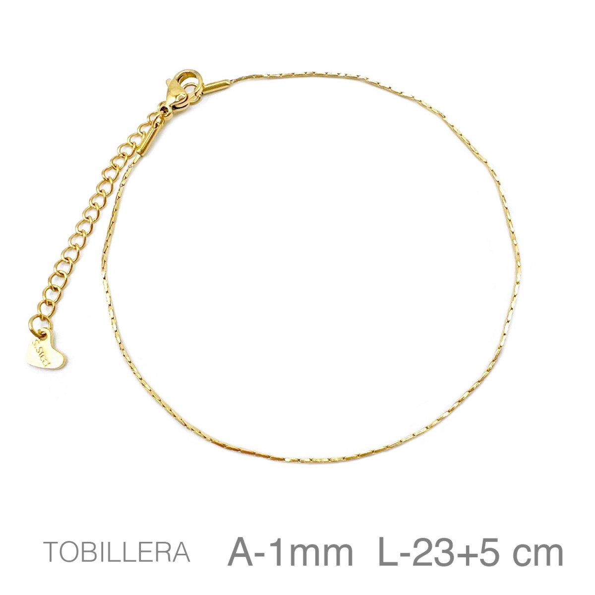 TOBILLERA ACERO B.ORO