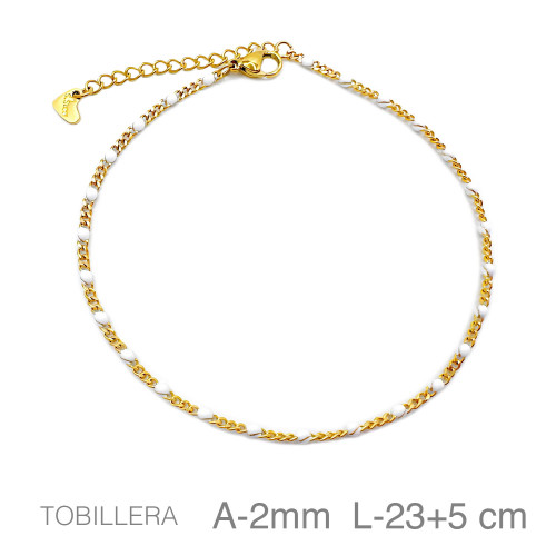 TOBILLERA ACERO B.ORO