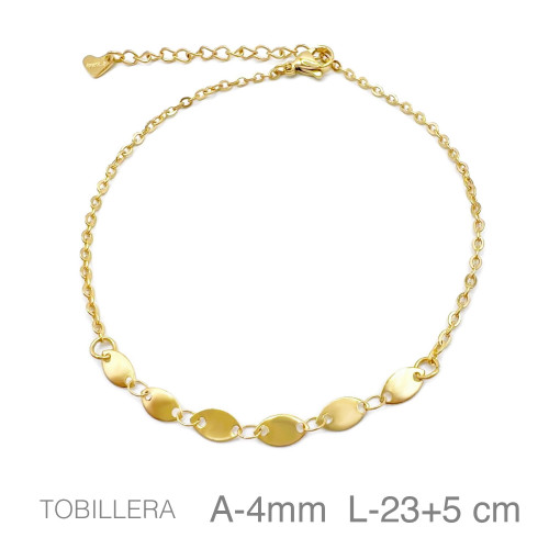 TOBILLERA ACERO B.ORO