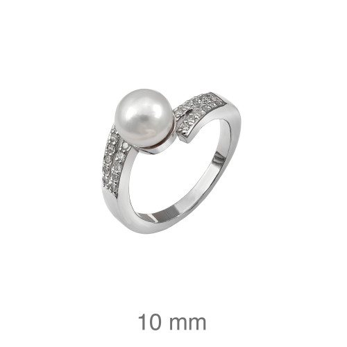 SORTIJA PLATA PERLA CIRCONITAS