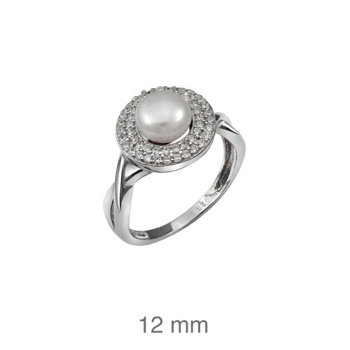 SORTIJA PLATA PERLA CIRCONITAS
