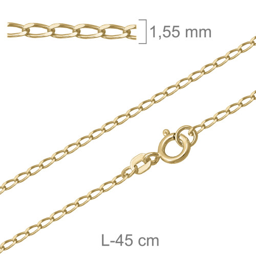CADENA PLATA B.ORO BILBAO 40X45CM